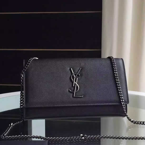 Replica Saint Laurent So Black Medium Monogram Satchel Handbags